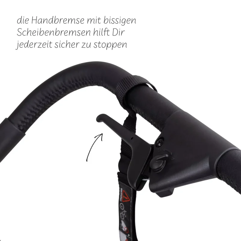 Fahrradanhänger Tour mit 2 Komfortsitzen und Lufträdern - Black – Bild 6